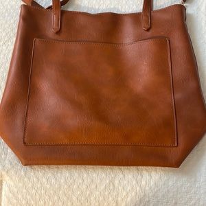 brown leather crossbody bag